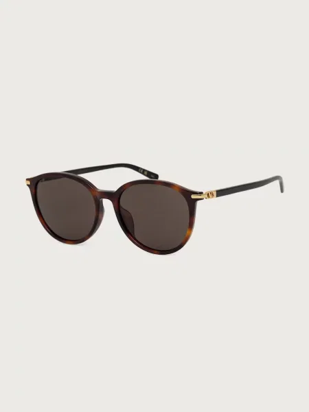 Valentino Eyewear okulary przeciwsłoneczne okrągłe brązowe