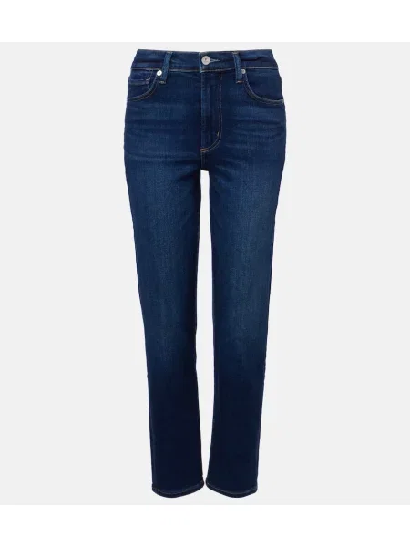 Proste jeansy Citizens Of Humanity z niską talią o krotszym kroju niebieskie