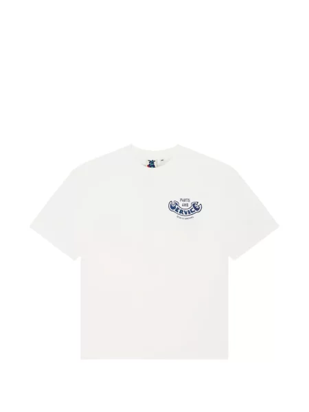 Tricou Deus Ex Machina cu imagine alb