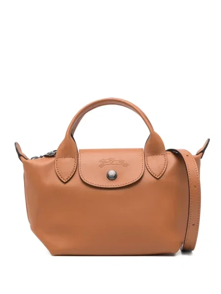 Geanta de piele Longchamp din piele maro