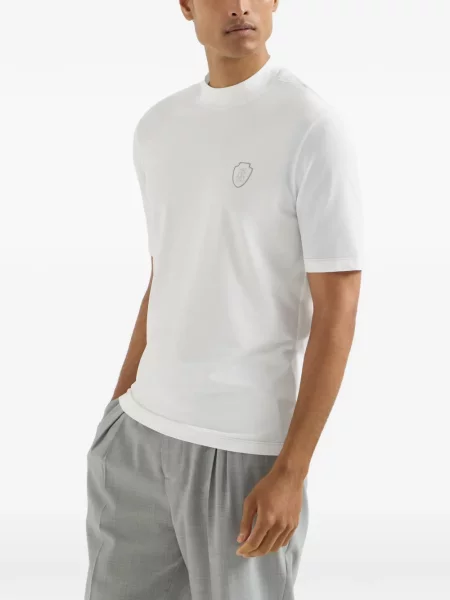 Tricou Brunello Cucinelli cu autograf alb