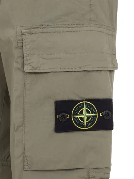 Pantaloni cargo Stone Island cu strasuri verde