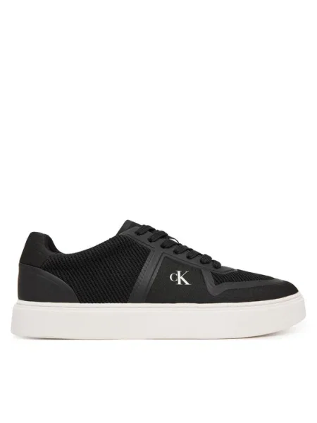 Sneakerși Calvin Klein tricotate clasici negru
