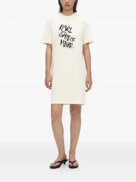 Rochie din denim Karl Lagerfeld Jeans cu imagine