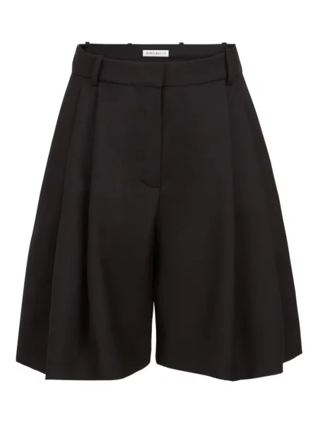 Pantaloni scurți Nina Ricci plisate negru