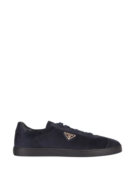 Sneakerși Prada din piele de căprioară negru