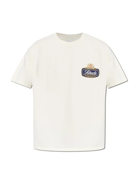 RHUDE T-shirt beżowa
