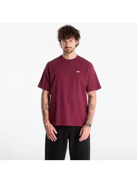 Тениска Vans Left Chest II Loose SS T-Shirt Burgundy XXL винено червено