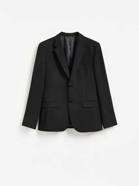 Reserved Sacou slim fit cu amestec de vâscoză negru