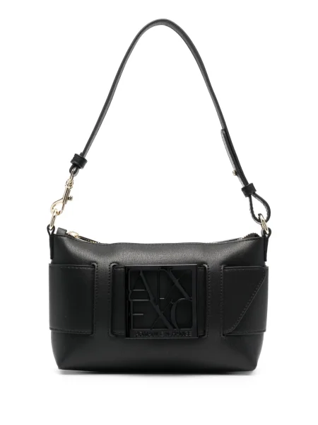 Geantă Armani Exchange cu autograf negru