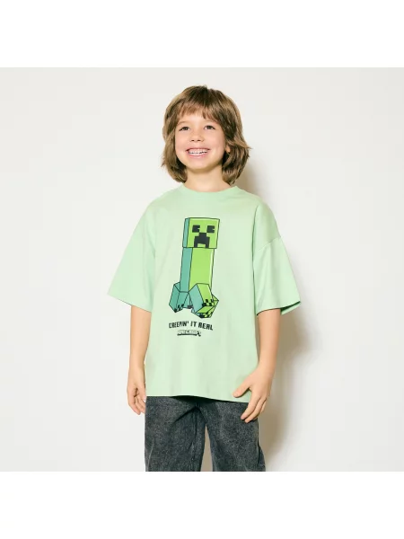 Reserved tričko Minecraft 2 pack bledá zelená