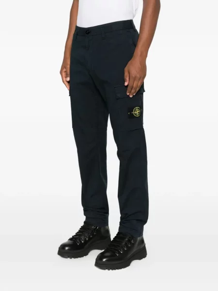 Pantaloni cargo Stone Island cu strasuri albastru