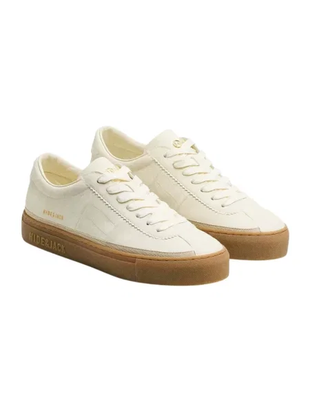 Sneakersy Hide&jack skórzane retro białe