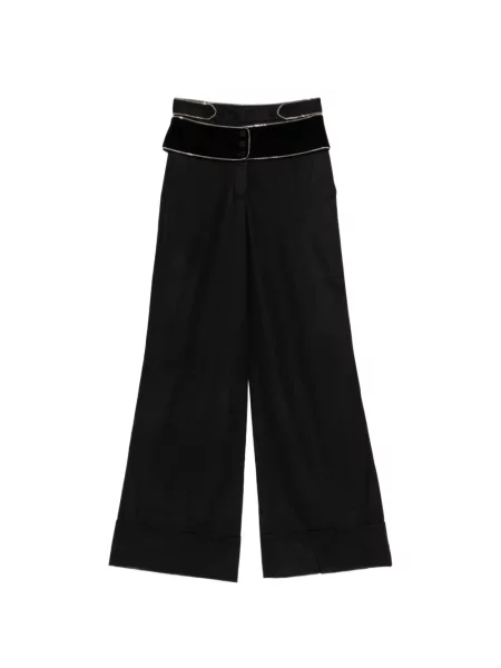 Pantaloni Roberto Cavalli de catifea negru