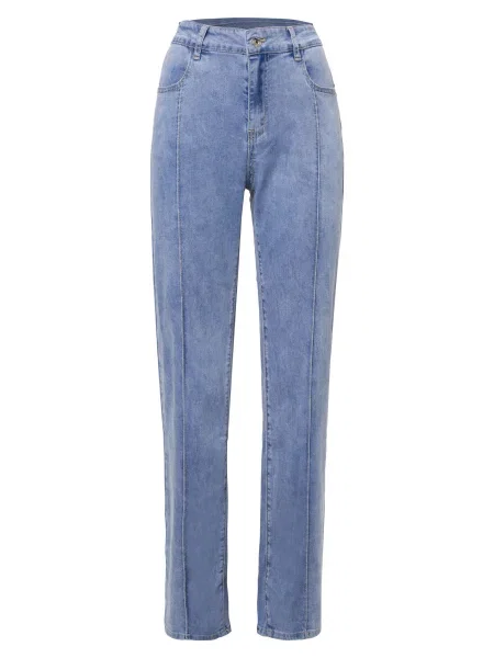 Influencer Džíny Piping džínovina modrá