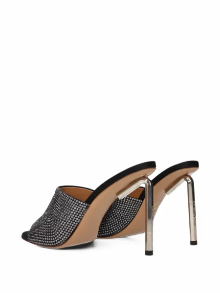 Sandale Off-white din satin alb