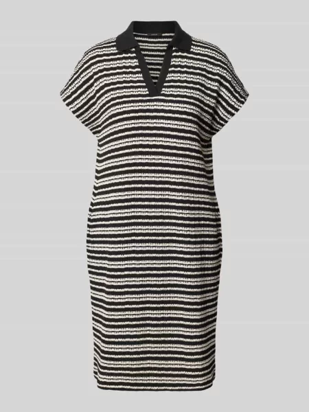Sukienka o kroju relaxed fit w imitacji dzianiny model Wary' Opus czarna