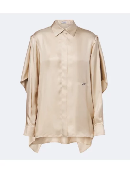 Cămașă Loewe de mătase bej