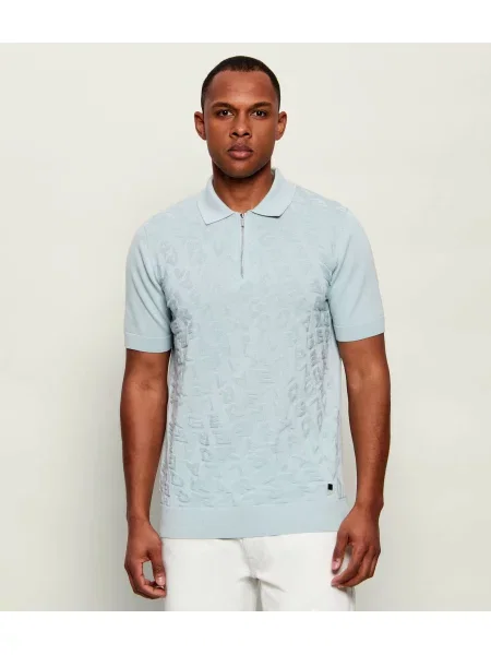 Tricou polo Karl Lagerfeld albastru