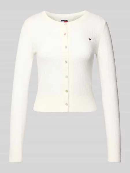 Tommy Jeans kardigan beżowy lekki biały