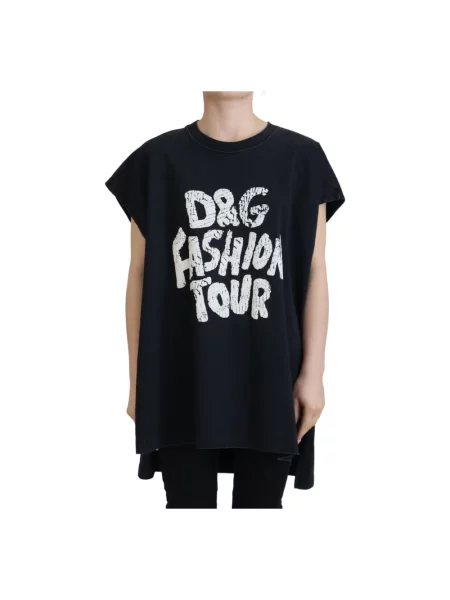 Koszulka Dolce And Gabbana z nadrukiem czarna