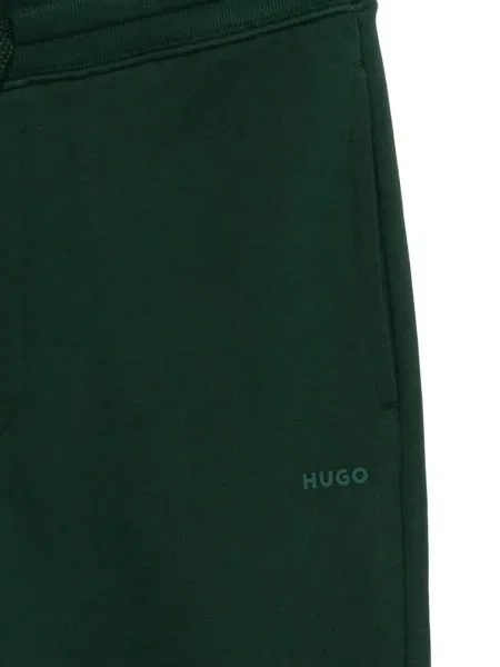 Pantaloni Hugo cu broderie verde