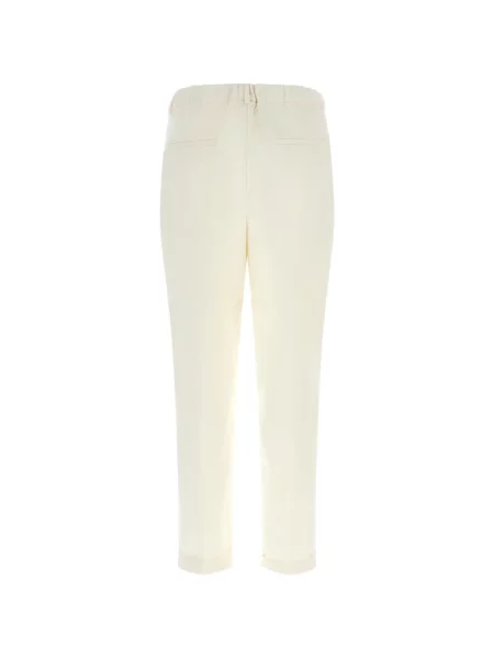 Pantaloni Kiton de catifea cord alb