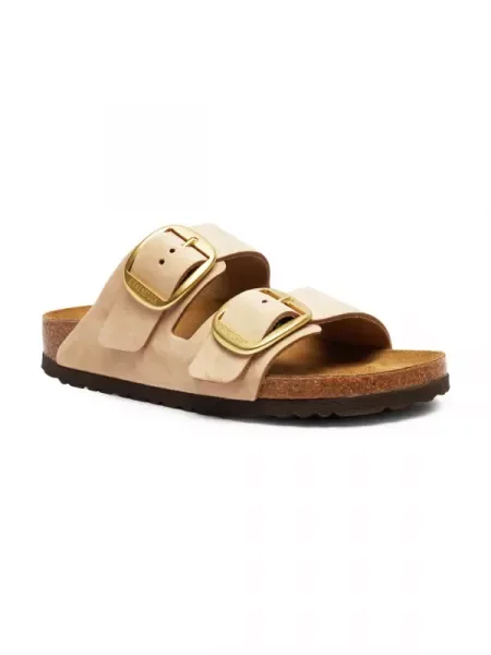 Birkenstock De piele șlapi Arizona bej
