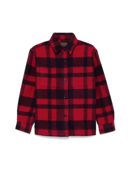 Kurtka Filson wełniana w kratkę czerwona