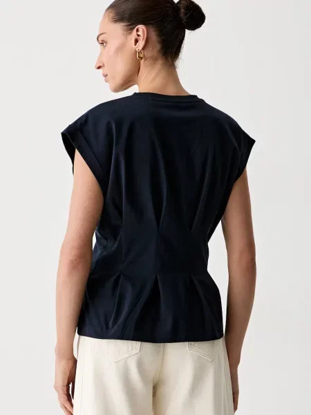 BOSS T-shirt Evinata granatowa