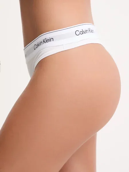 Calvin Klein Underwear tangá dámske s bavlnou biela