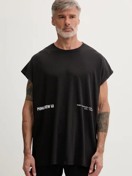 Puma trening kratka majica GRAPHIC CUTOFF črna