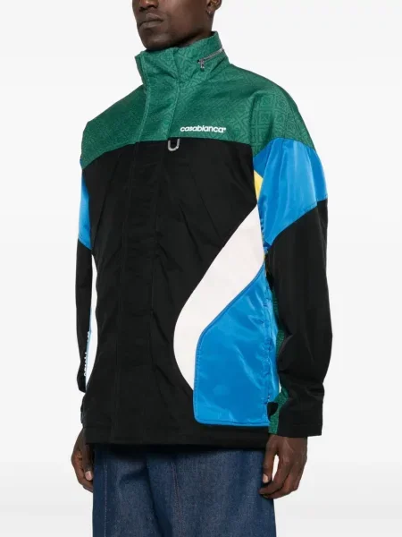 Geacă Casablanca cu imprimeu geometric negru