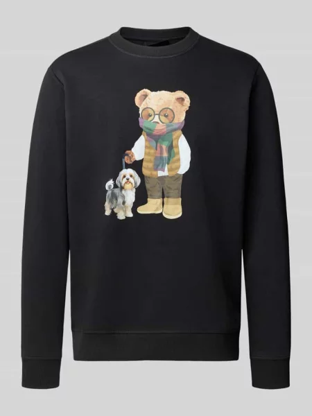 Bluza z nadrukiem z motywem Chill Pill czarna
