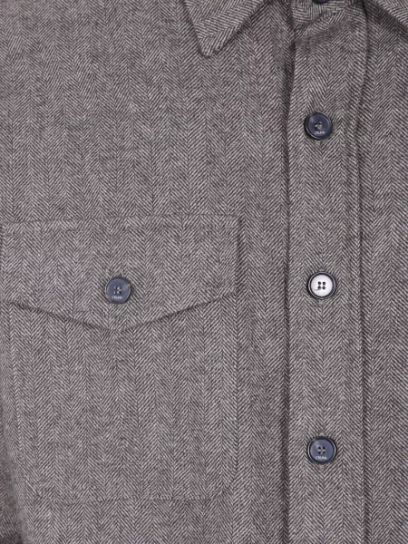 Cămașă Cruna cu model herringbone gri