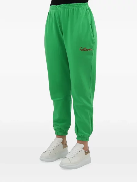Pantaloni Follovers alergare cu autograf verde