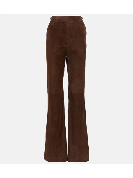 Semišová vesta Gabriela Hearst s vysokým pasem hnědá