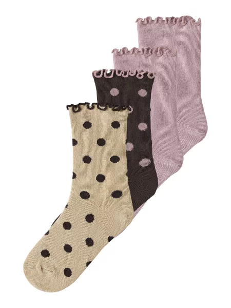 NAME IT Șosete NMFNINA / maro / mauve bej