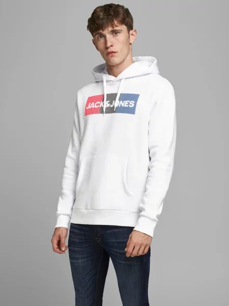 Худи Jack & Jones без косточек белое