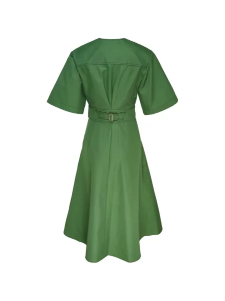 Scurt cu centură rochie midi Carolina Herrera verde