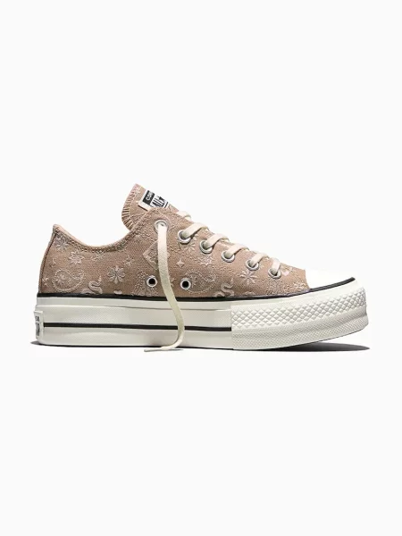 Converse Chuck Taylor All Star Lift OX teniși pentru femei bej