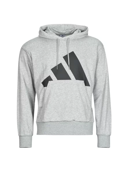 Frotir majica s kapuljačom Adidas s autogramom siva