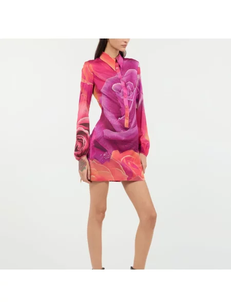 Sukienka mini Roberto Cavalli różowa