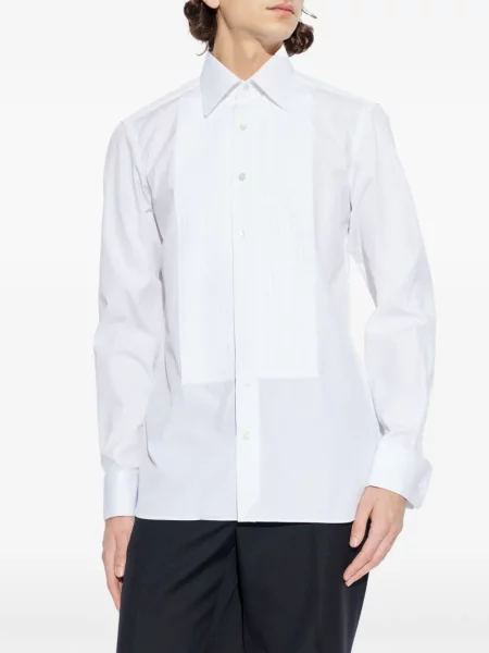 Cămașă Tom Ford plisată alb