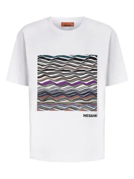 Tricou Missoni cu aplicații alb