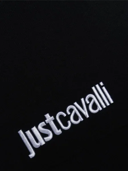 Fular Just Cavalli cu autograf negru