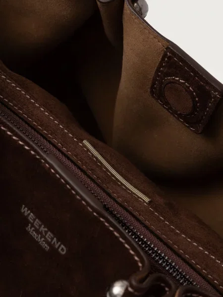 Замшевая сумка шоппер Weekend Max Mara