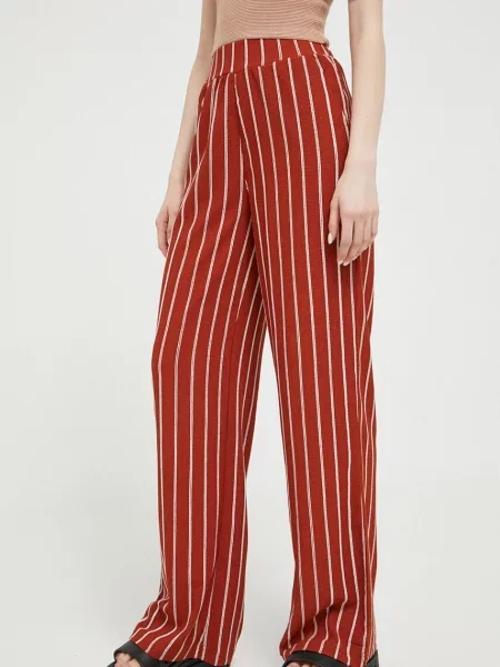 Kalhoty Protest jednoduché high waist hnědá