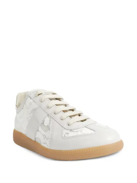 Sneakerși Maison Margiela din dantelă alb