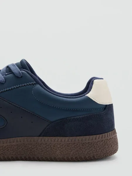Buty sportowe z połączenia materiałów Teen 42 MANGO TEEN niebieski